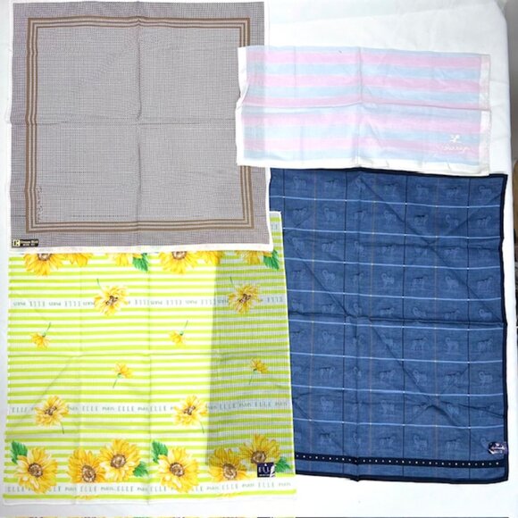 BULK  SALE 18 Handkerchiefs +2 Scarf: BURBERRY-Celine-Fendi-DAKS &  More ! (#2) - Picture 12 of 13